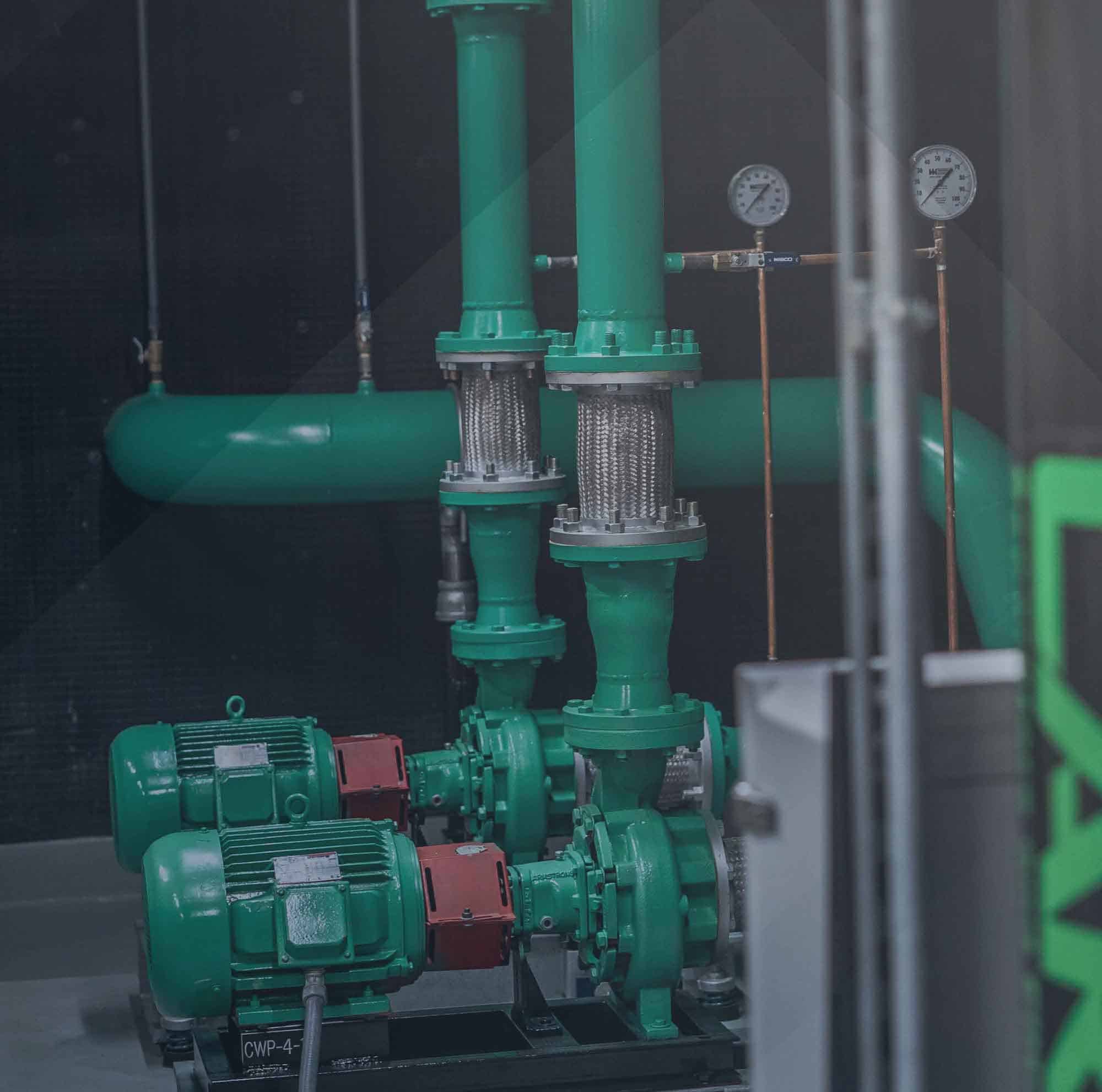 Servi-Tek engineer servicing building mechanical systems