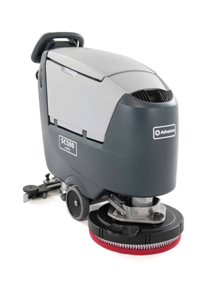 Commercial walk-behind floor scrubber