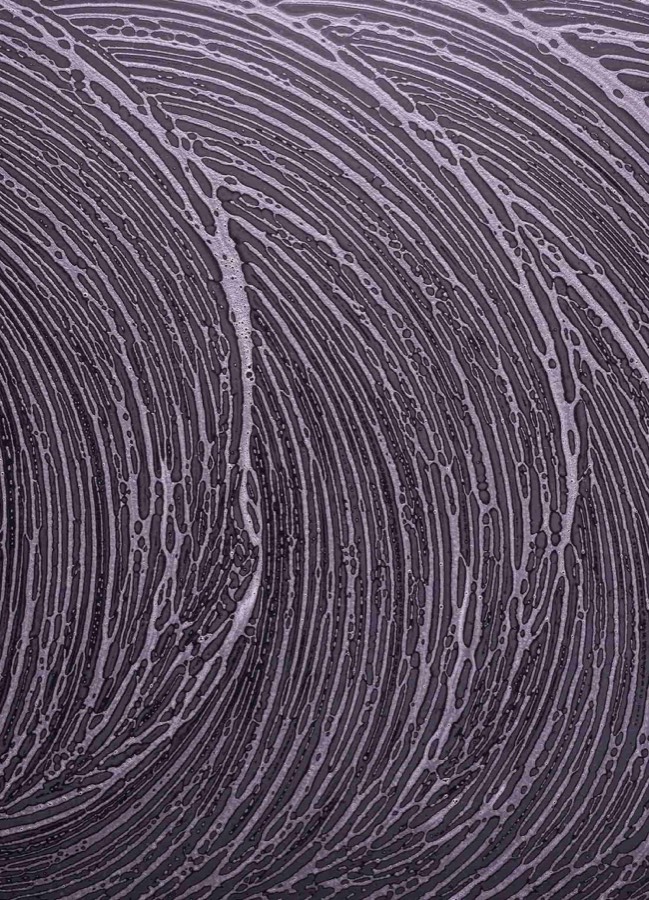 Close-up of a burnished commercial floor finish