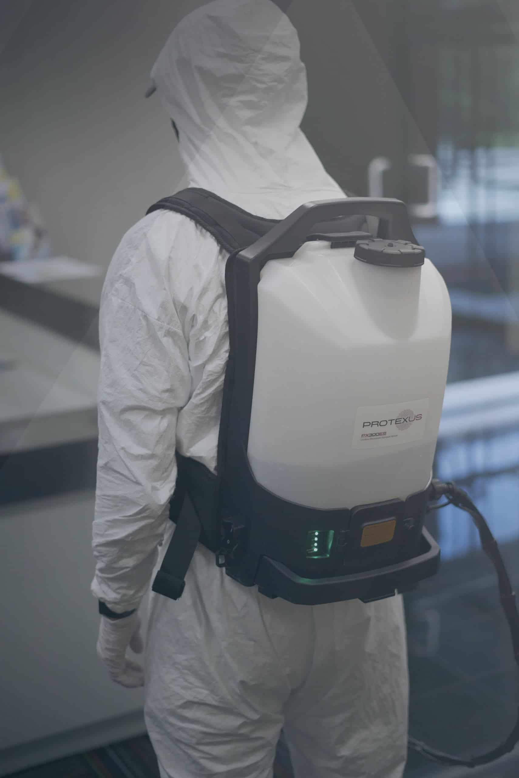 Janitor Full Body suit disinfecting