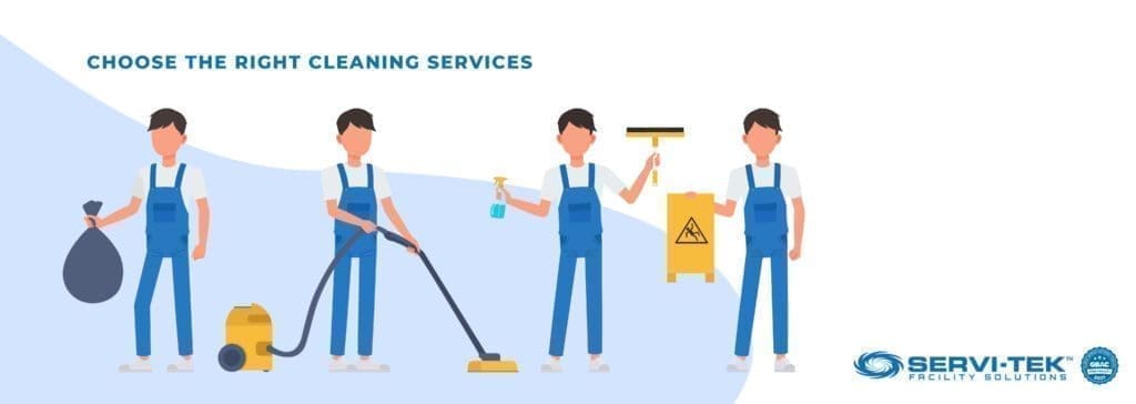 Types of cleaning services provided by an outsourced cleaning company?